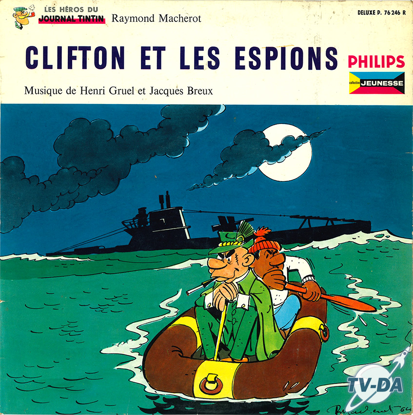 clifton espions journal tintin disque vinyle 25cms