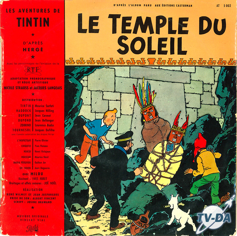 tintin temple du soleil disque vinyle 33 tours