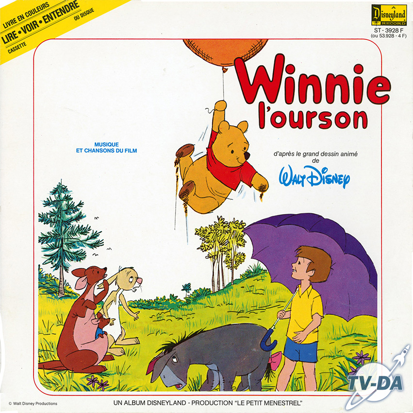 winnie ourson musique chansons film walt disney disque vinyle 33 tours
