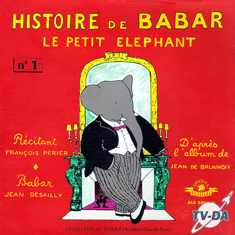 histoire babar petit elephant numero 1 livre disque vinyle 45 tours