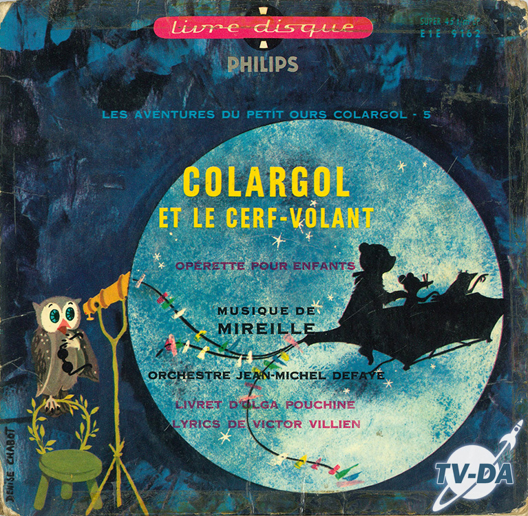 colargol et le cerf-volant numero 5 livre disque vinyle 45 tours