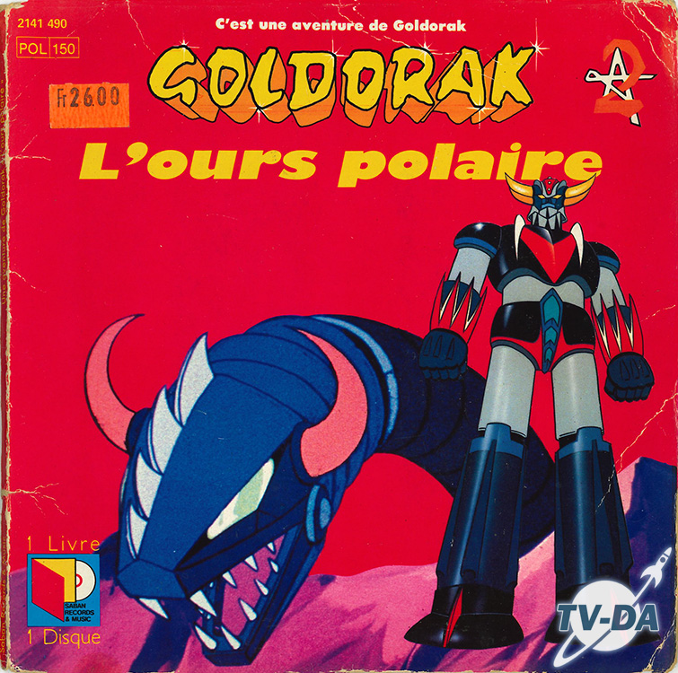 goldorak ours polaire livre disque vinyle 45 tours
