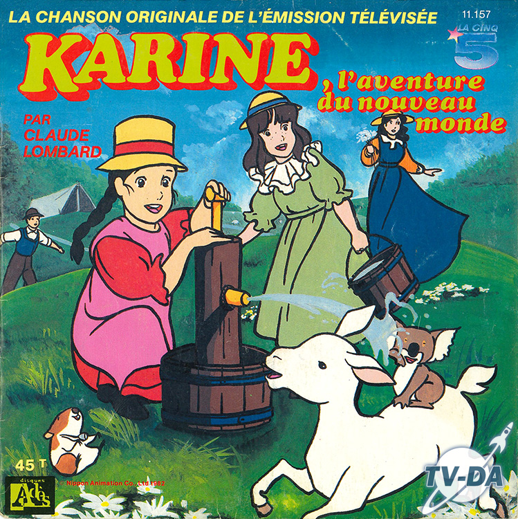 karine aventure nouveau monde disque vinyle 45 tours
