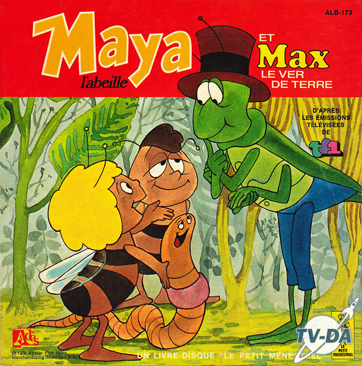 maya abeille max ver de terre livre disque vinyle 45 tours