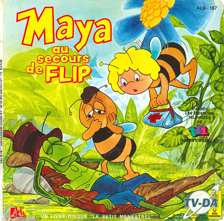 maya abeille secours flip livre disque vinyle 45 tours