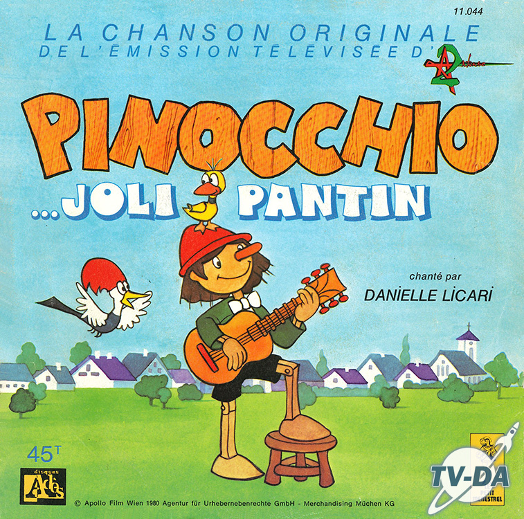 pinocchio joli pantin disque vinyle 45 tours