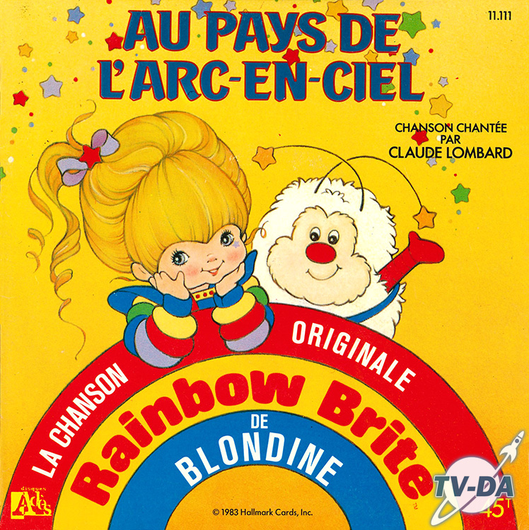 rainbow brite blondine pays arc en ciel disque vinyle 45 tours