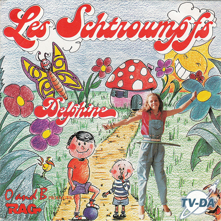 schtroumpfs delphine disque vinyle 45 tours