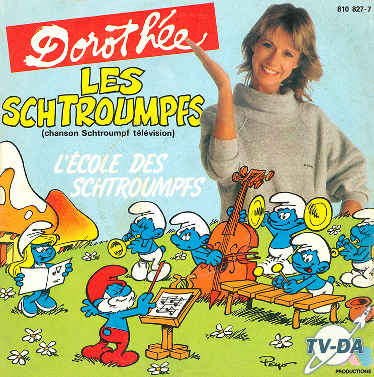 schtroumpfs ecole dorothee disque vinyle 45 tours