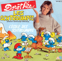 disque vinyle 45 tours Les Schtroumpfs