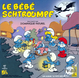 Le bébé Schtroumpf livre disque 45 tours les schtroumpfs