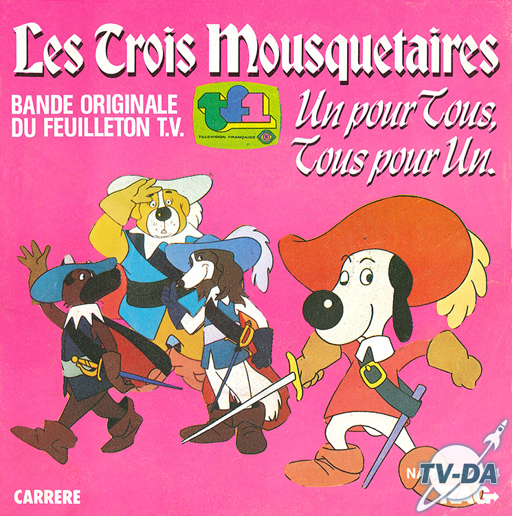 trois mousquetaires un pour tous tous pour un disque vinyle 45 tours