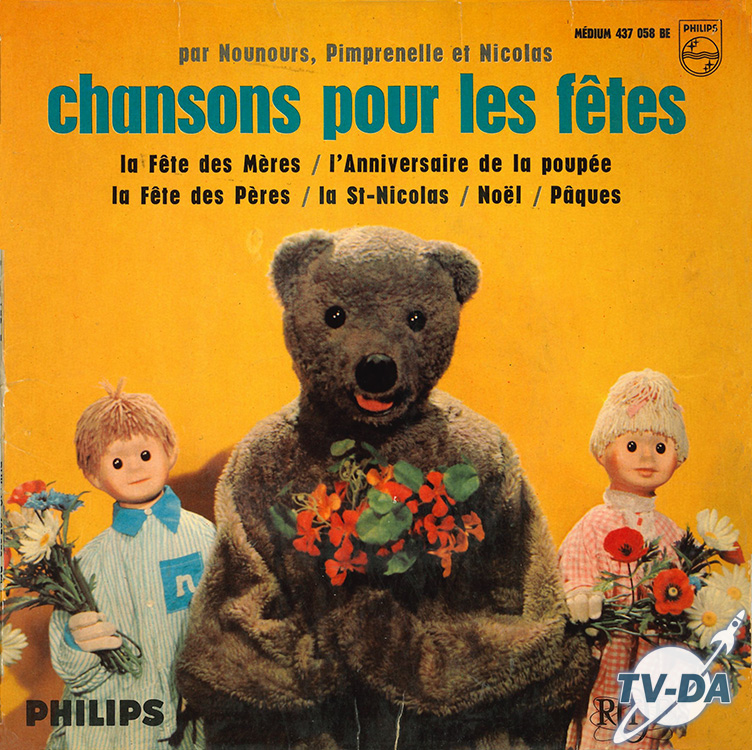 bonne nuit petits nounours chansons fetes livre disque vinyle 45 tours