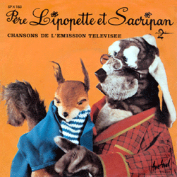 Père lipopette et Sacripan disque vinyle 45 tours Père lipopette et Sacripan