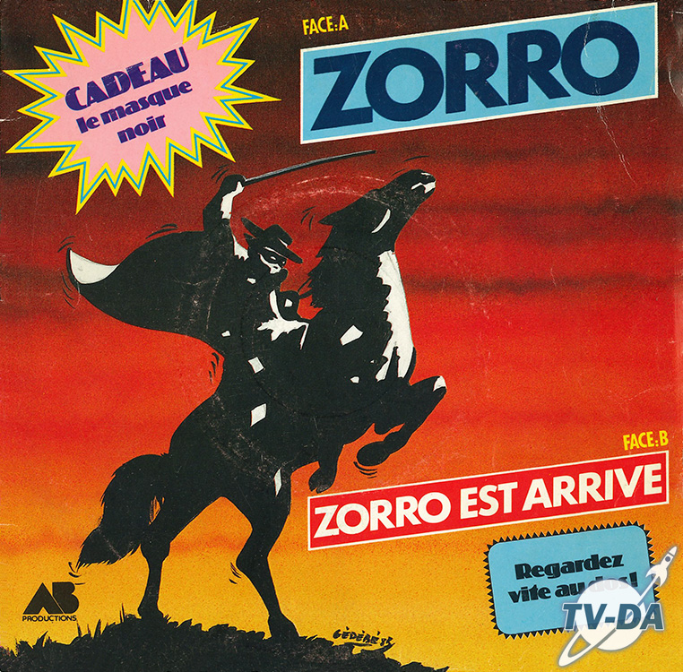 zorro est arrive pochette couleur avec masque disque vinyle 45 tours