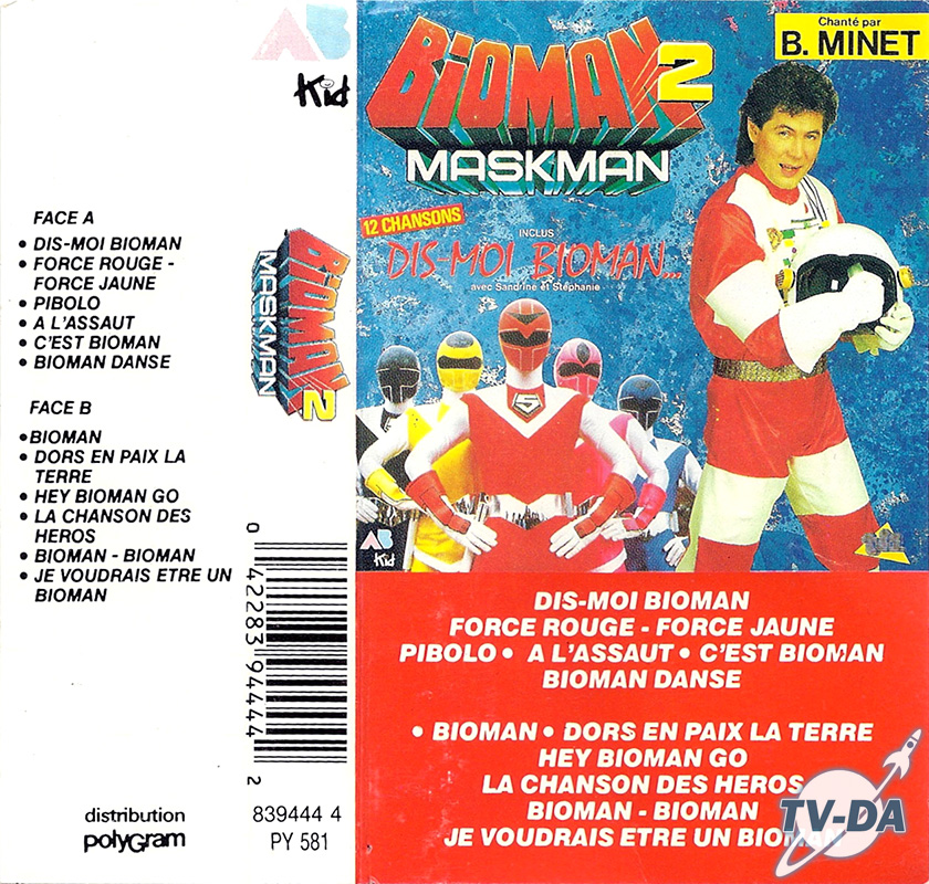 cassette audio 12 chansons bioman 2 maskman