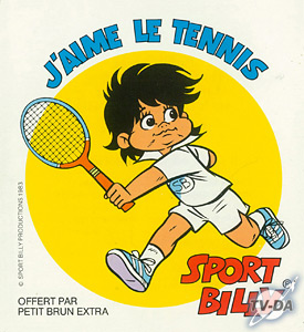 Sport Billy - J'aime le tennis adhésif sport billy