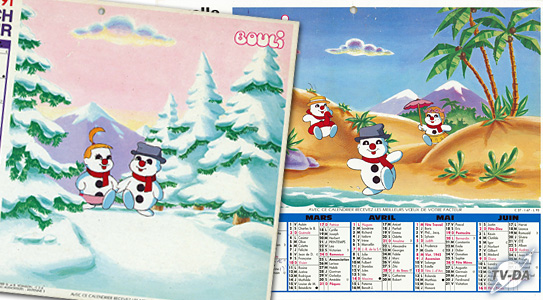 almanach calendrier ptt bouli 1991
