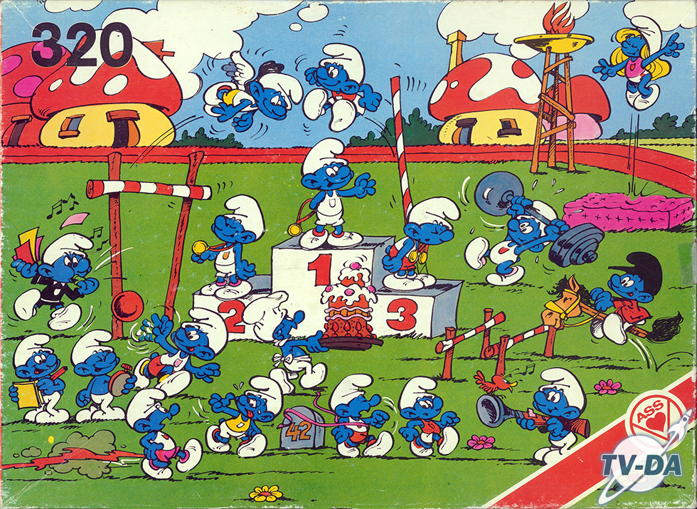 puzzle schtroumpfs jeux olympiques