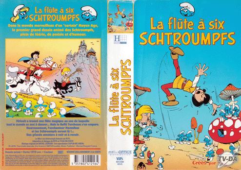 La flûte à six Schtroumpfs cassette video les schtroumpfs
