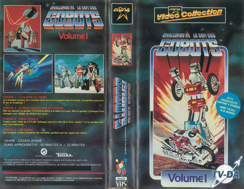 cassette video defi gobots vol1