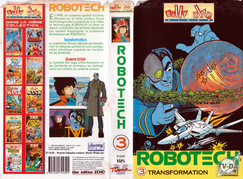 cassette video robotech volume 3