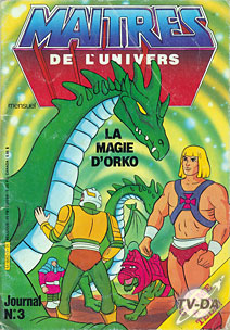Les maîtres de l'univers journal n°3 La Magie d'Orko livre les maitres de l univers journal numero 3