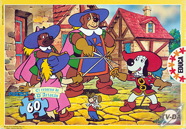 D'Artagnan, Athos, Porthos, Aramis et Planchet puzzle les trois mousquetaires